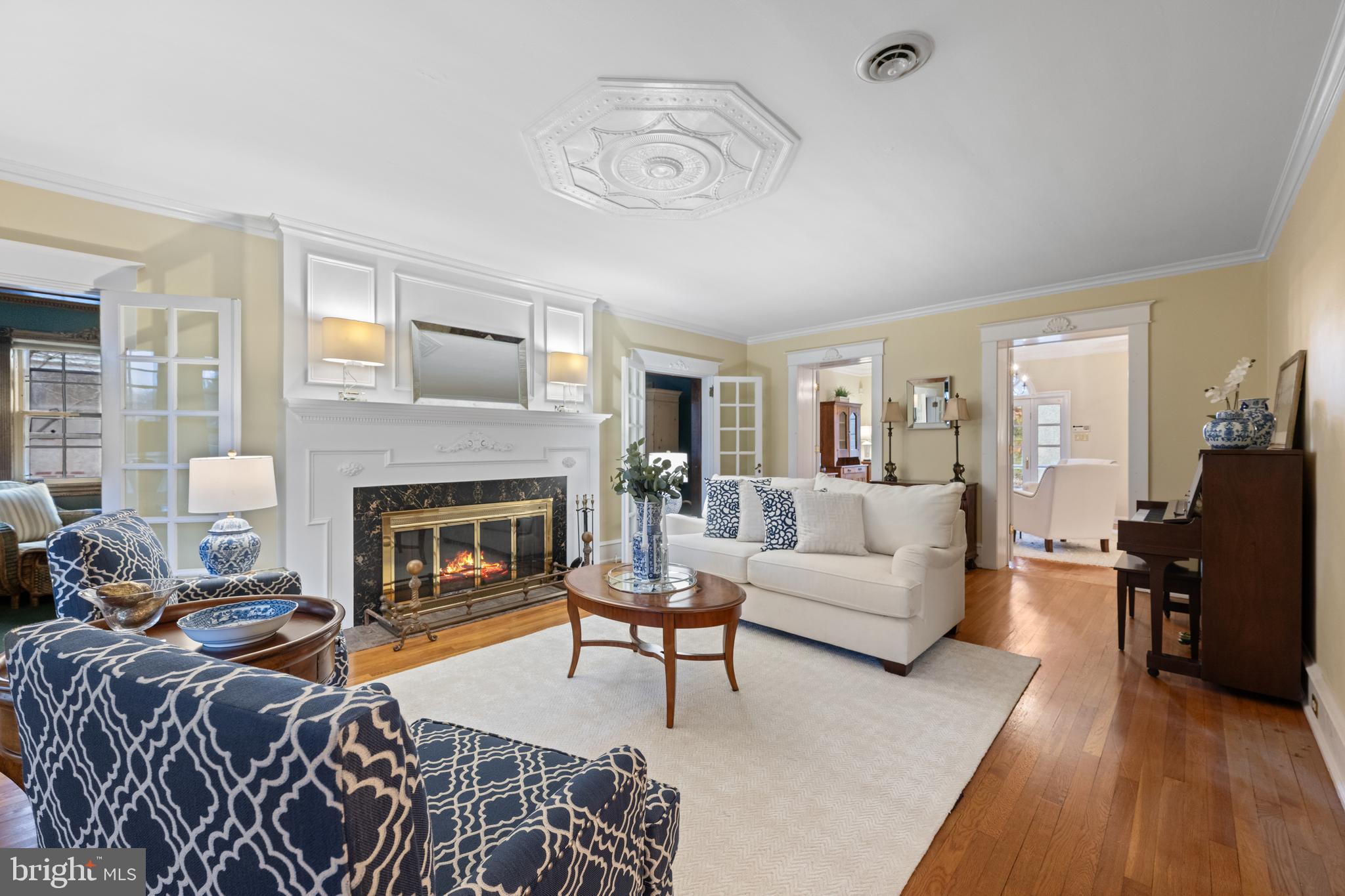 328 Conestoga Road Wayne, PA 19087 - Photo 11 of 72 a living room with furniture and a fireplace