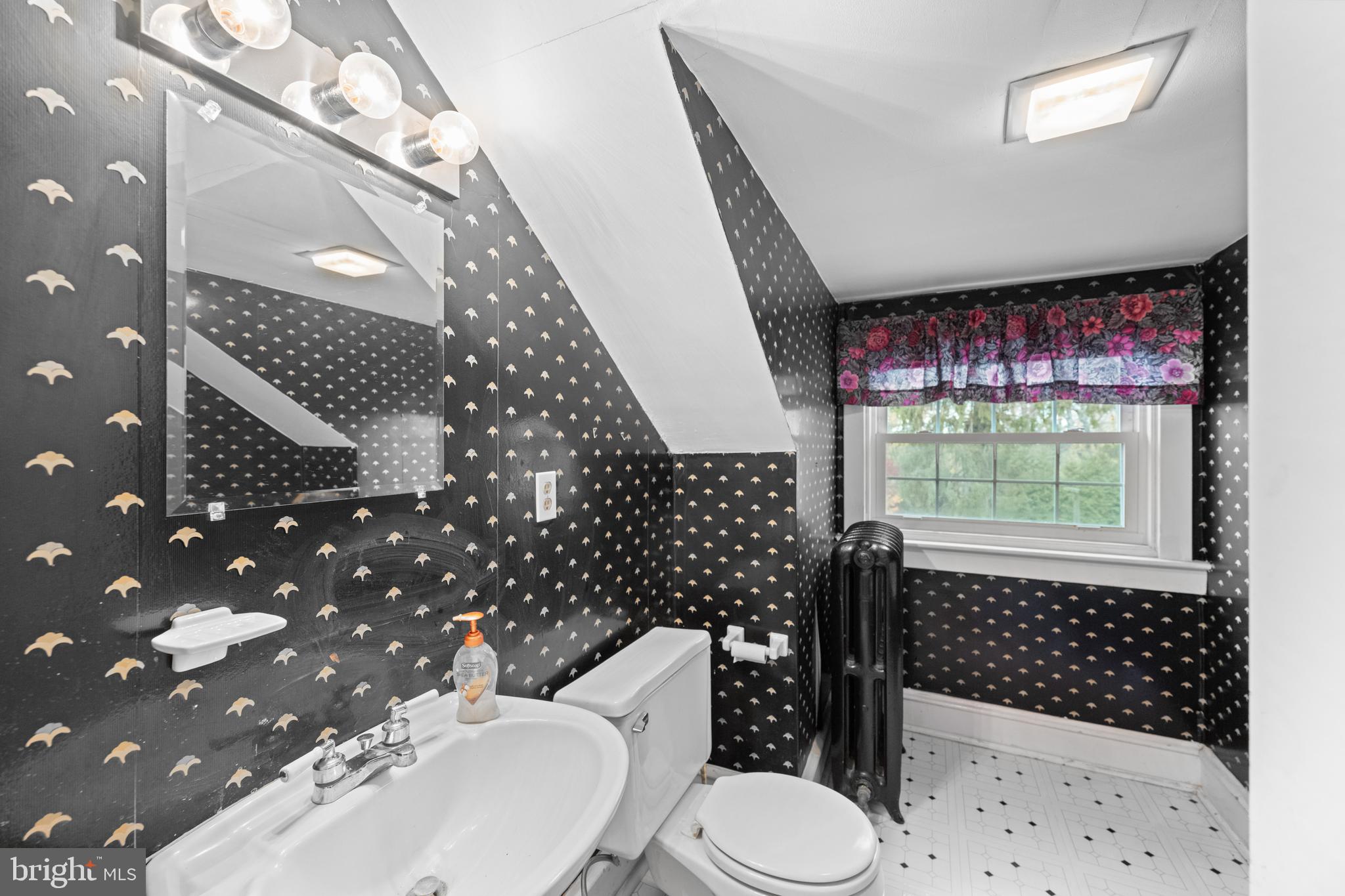 328 Conestoga Road Wayne, PA 19087 - Photo 58 of 72 a bathroom with a toilet a sink and a mirror