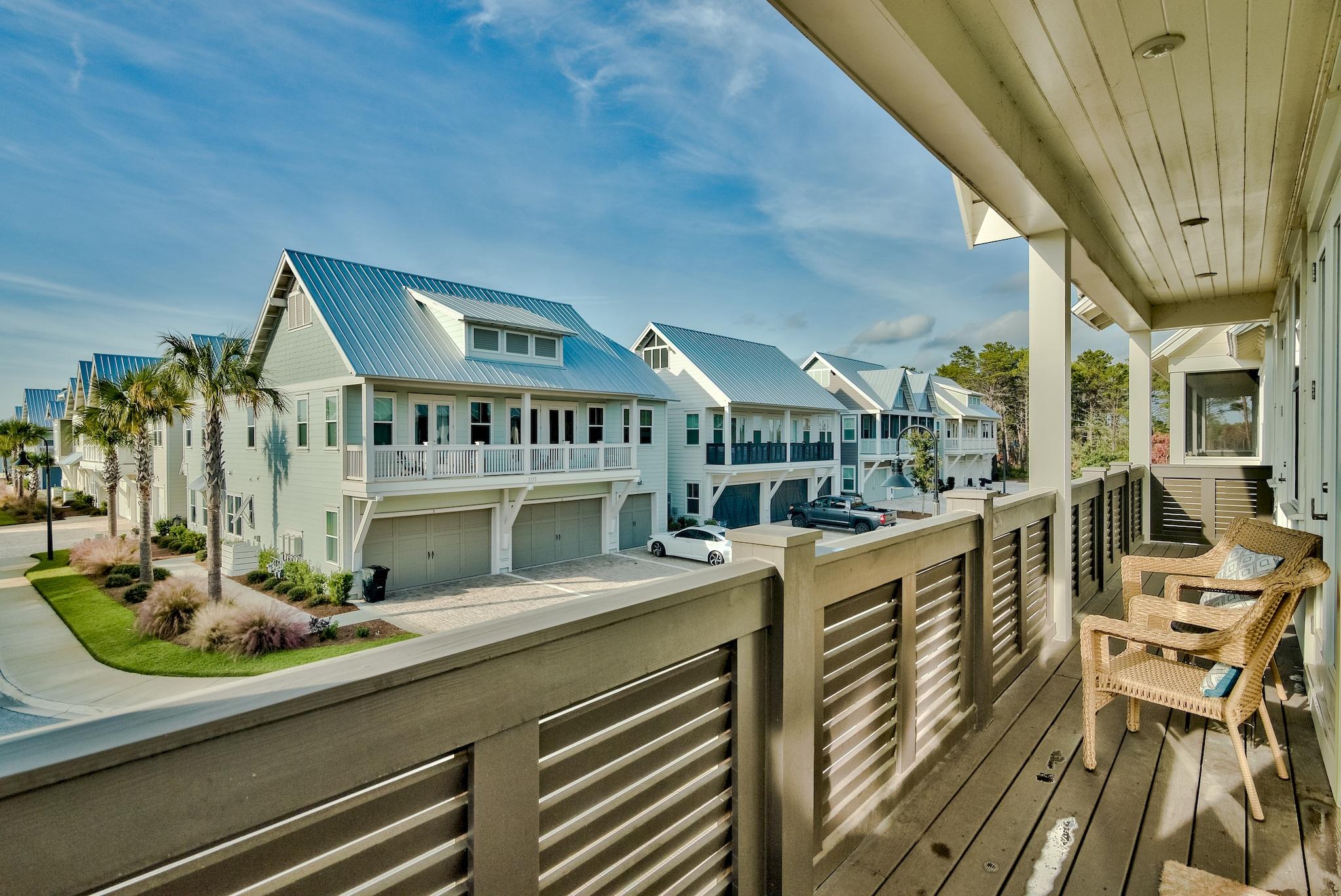 94 Milestone Drive Inlet Beach, Unit C Inlet Beach, FL 32461 - Photo 20 of 41 a view of balcony with furniture