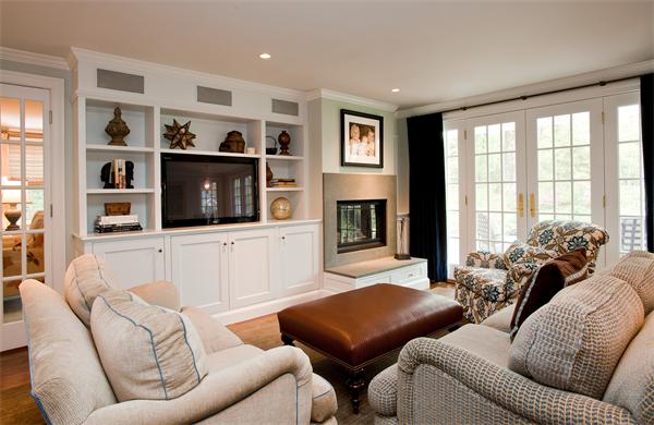 46 Yarmouth Road Wellesley, MA 02481 - Photo 5 of 11 a living room with furniture and a flat screen tv