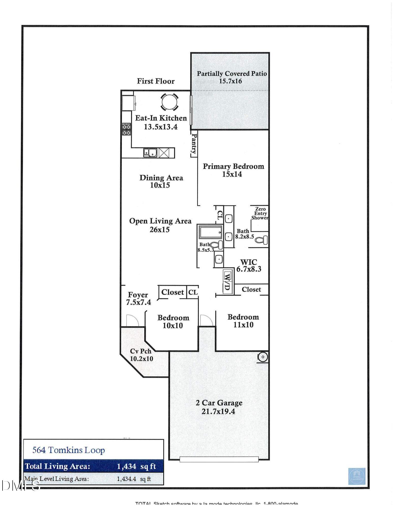 564 Tomkins Loop Cary, NC 27519 - Photo 36 of 36 Floor Plan