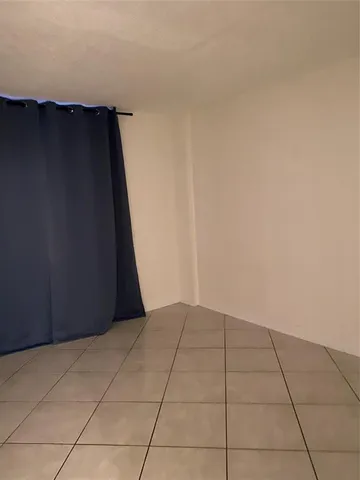 a view of a black and white wall