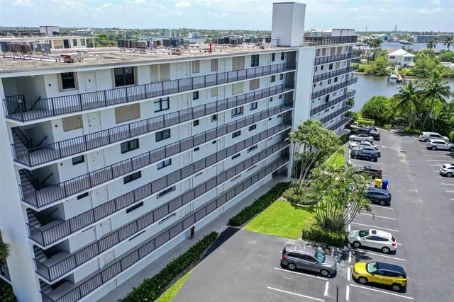 a view of a city with tall buildings
