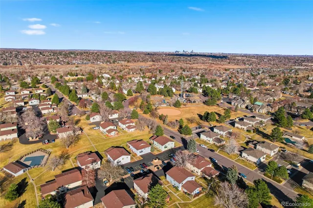 an aerial view of a city