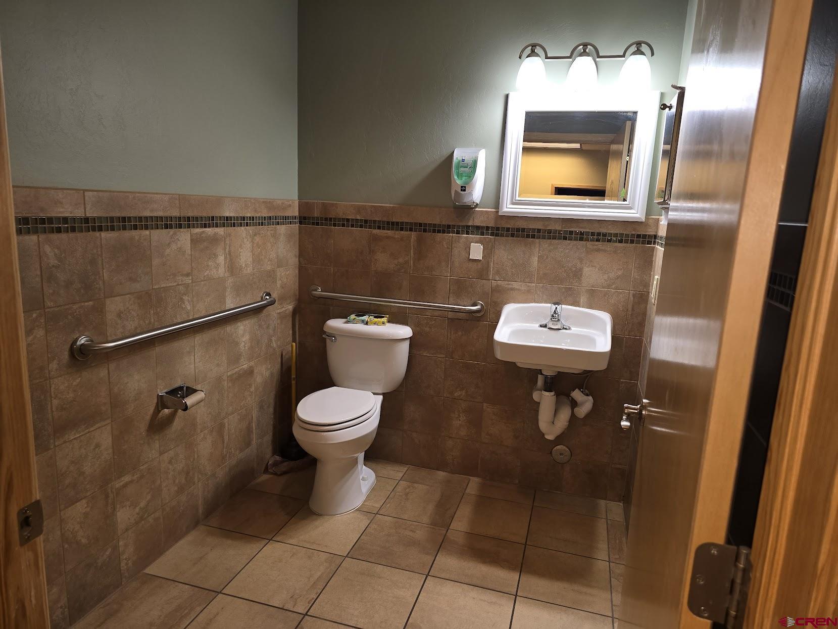 1485 Florida Road, Unit EAST ANIMAS VILLAGE Durango, CO 81301 - Photo 17 of 22 a bathroom with a toilet a sink and mirror