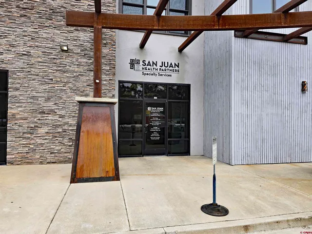 a front view of a building with entryway