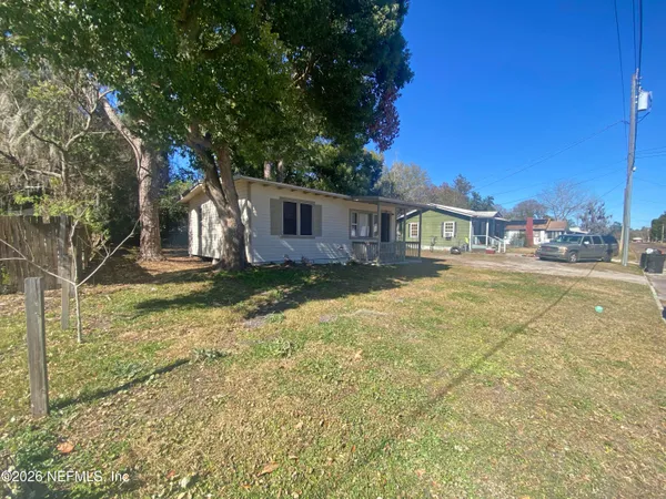 a house view with a swimming pool