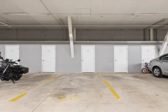 a view of a car garage