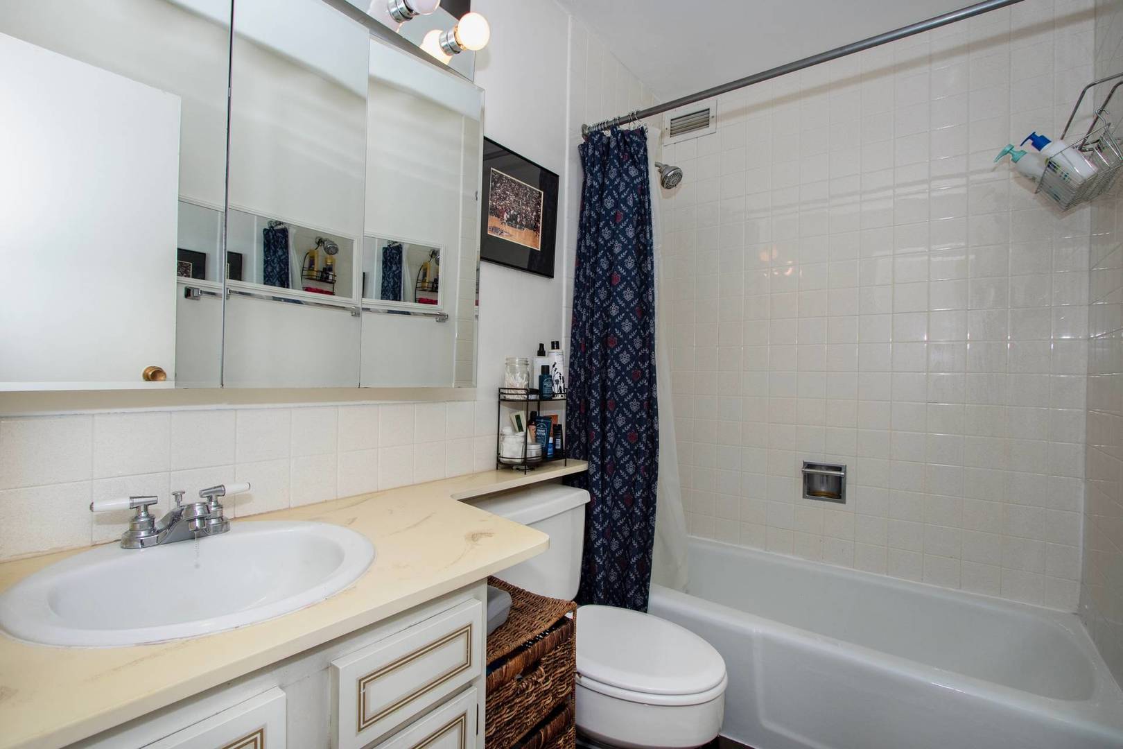 6171 North Sheridan Road, Unit 1112 Chicago, IL 60660 - Photo 7 of 16 a bathroom with a sink a toilet and shower