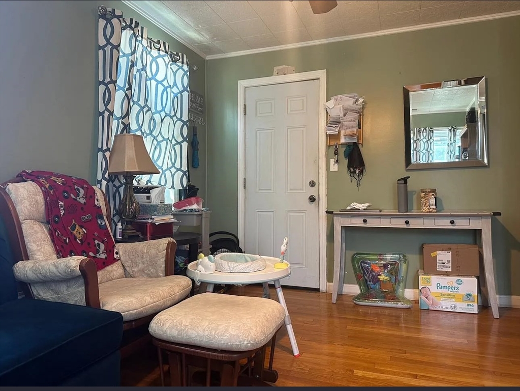 136 Tecumseh Street, Unit 2 Fall River, MA 02721 - Photo 3 of 3 a living room with furniture and a fireplace