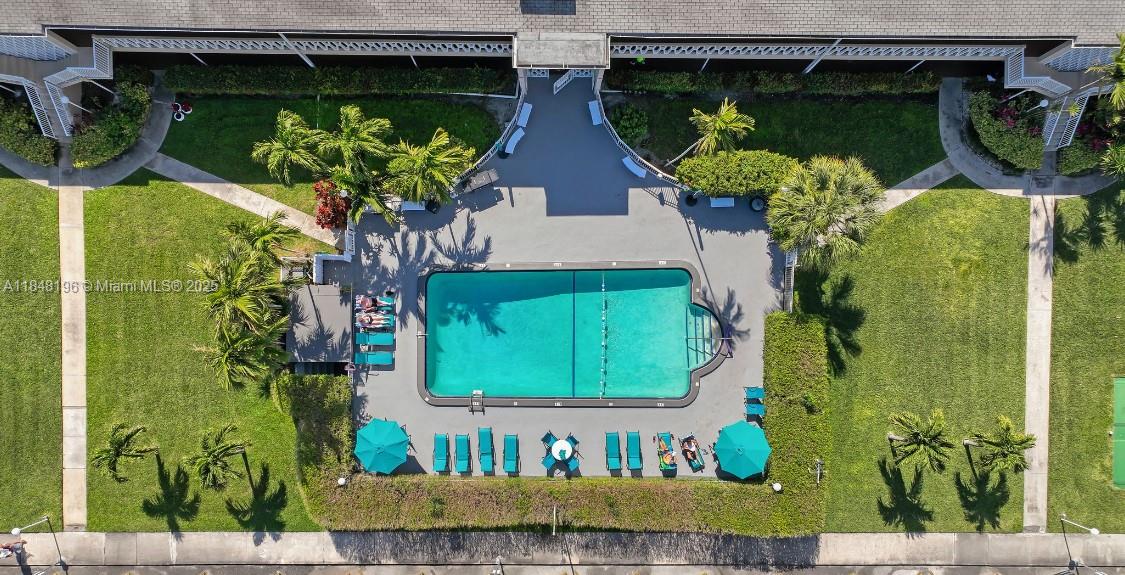 900 Atlantic Shores Boulevard, Unit 215 Hallandale Beach, FL 33009 - Photo 9 of 58 AERIAL VIEW OF POOL AREA
