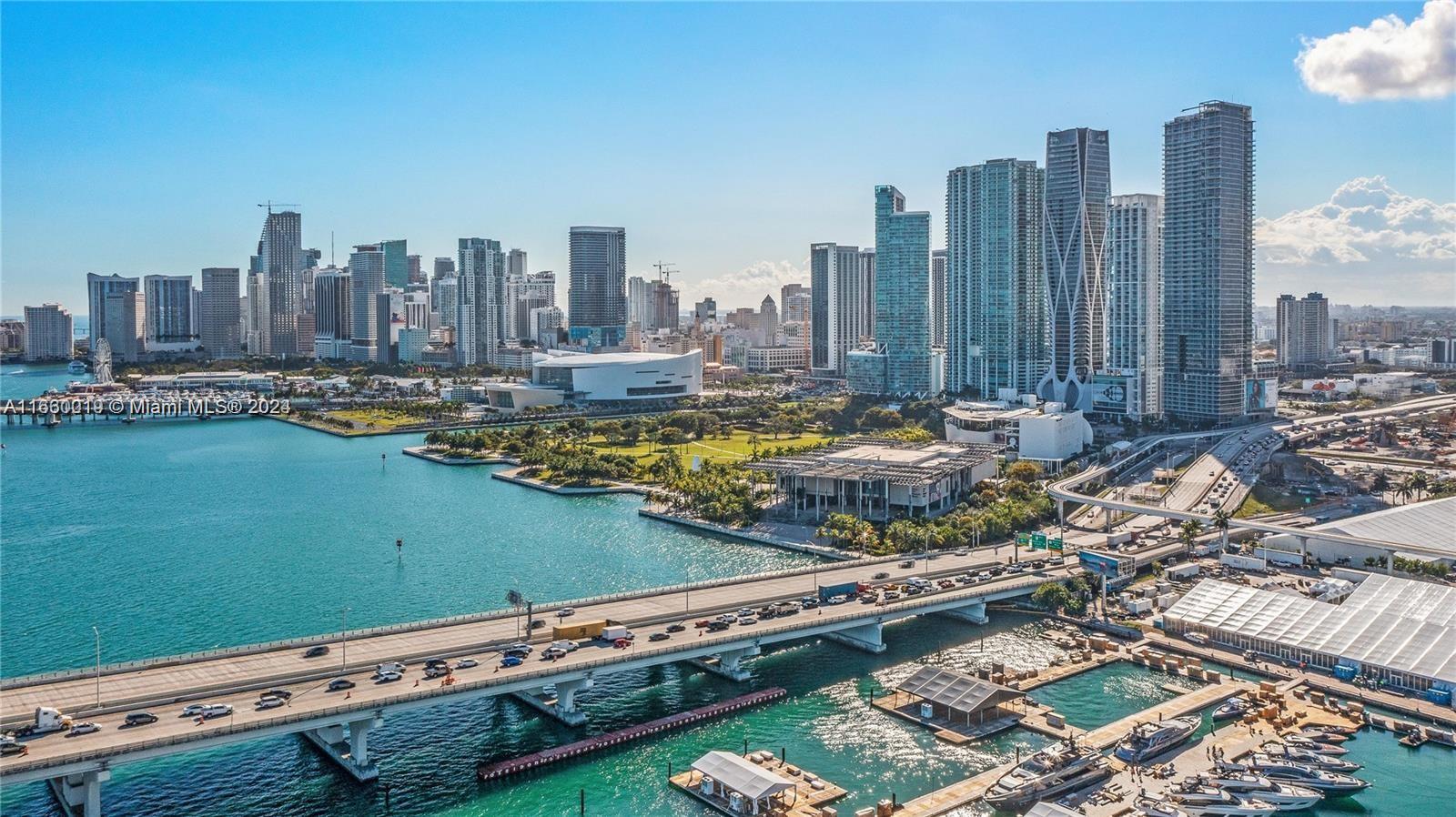 1040 Biscayne Boulevard, Unit 2607 Miami, FL 33132 - Photo 8 of 12 a view of a city with a lake