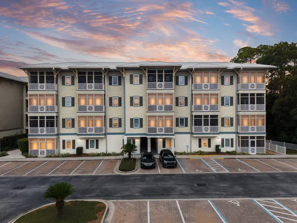 a view of building with lot of windows