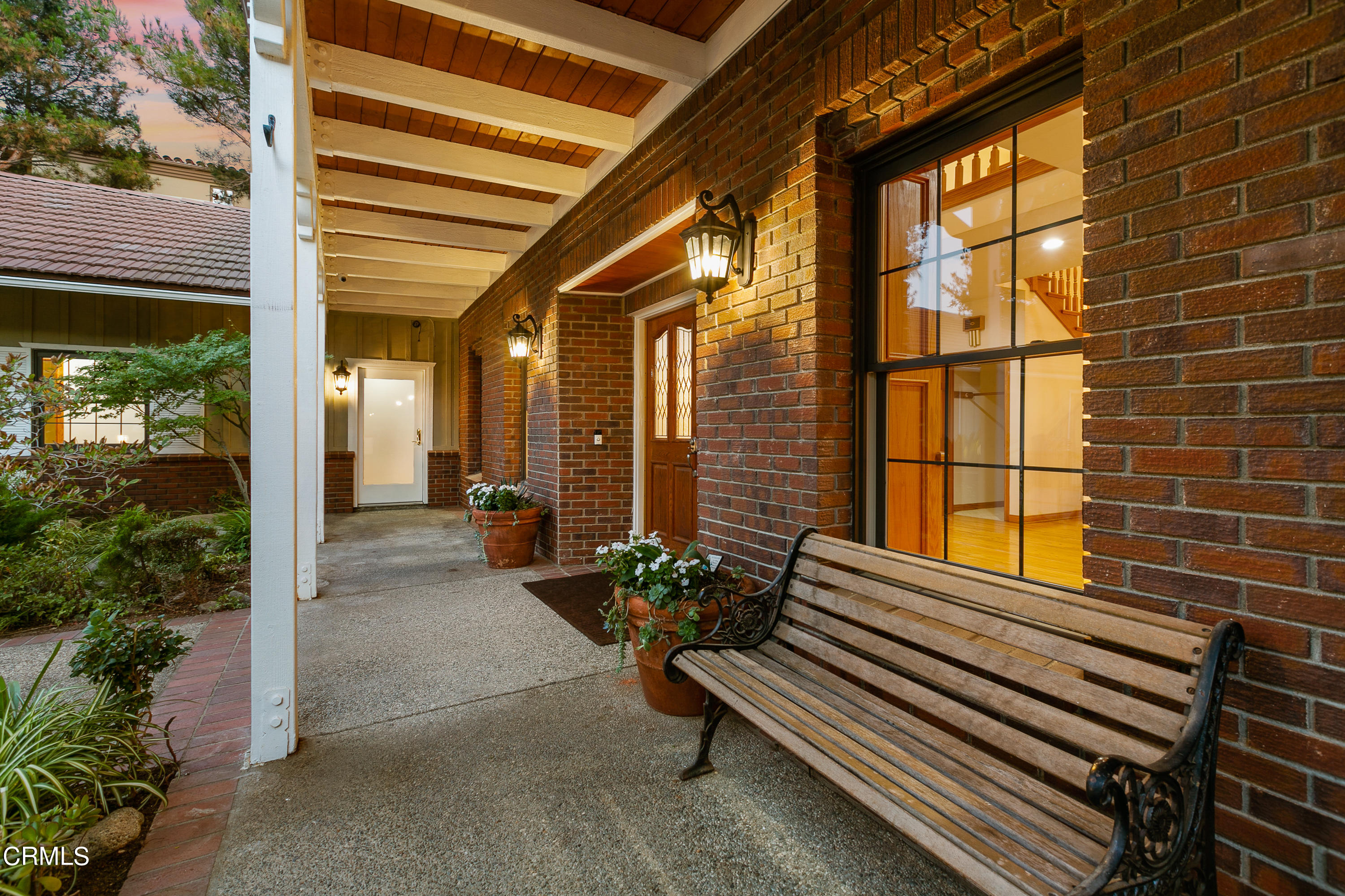 800 Greenridge Drive La Canada Flintridge, CA 91011 - Photo 56 of 58 a view of a porch with a bench