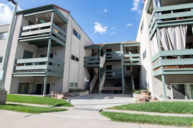 a front view of a building