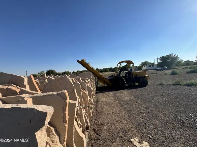 a view of a dry yard with lots of bushes