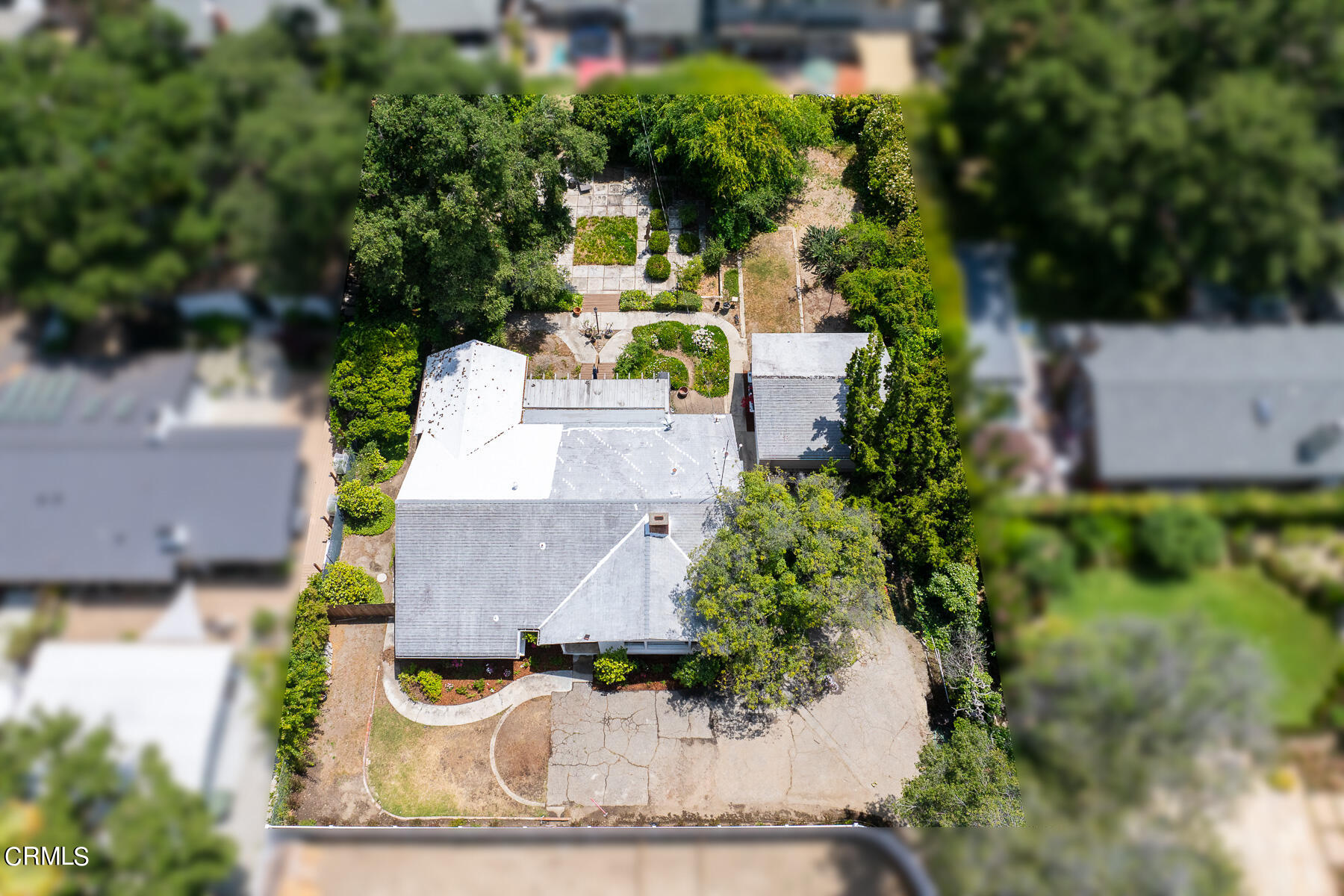 636 Knight Way La Canada Flintridge, CA 91011 - Photo 36 of 44 an aerial view of a house with a yard and garden