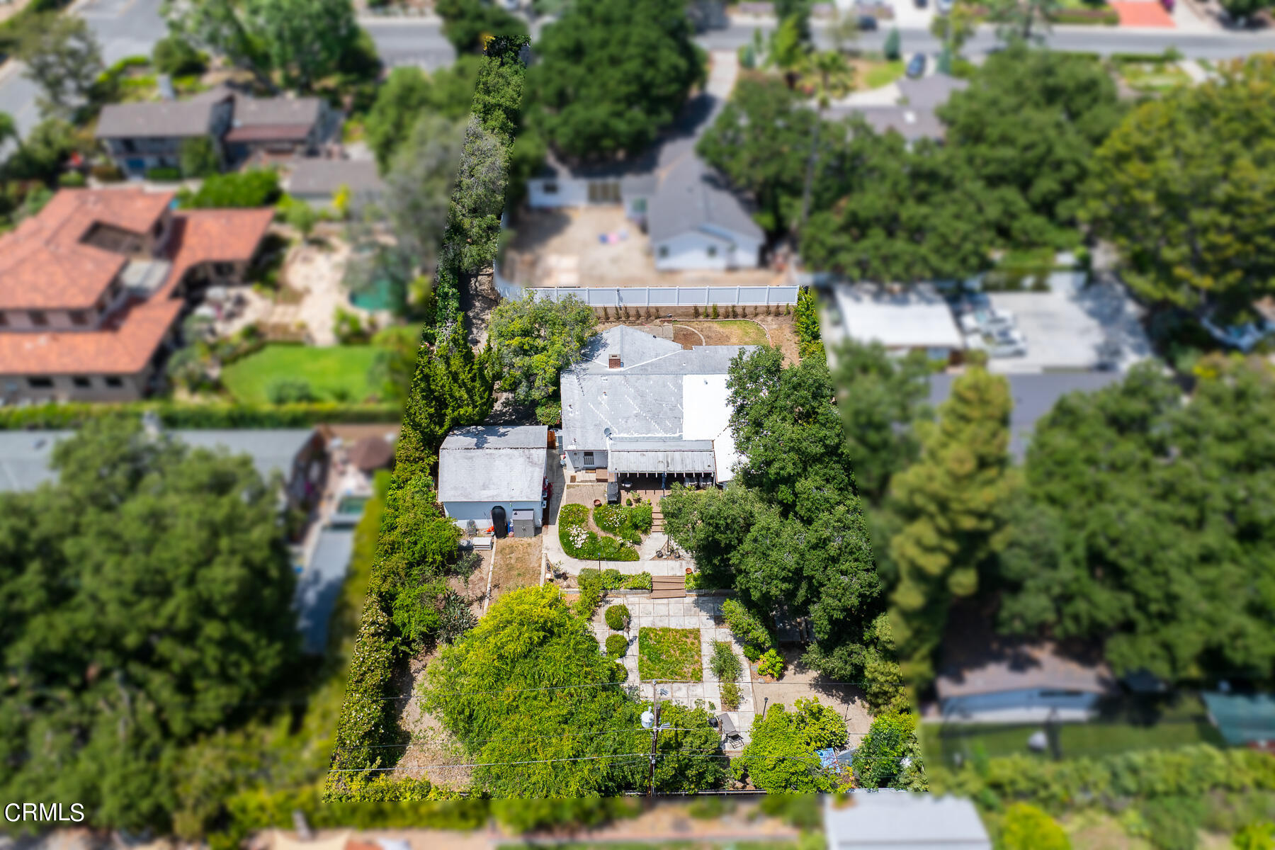636 Knight Way La Canada Flintridge, CA 91011 - Photo 41 of 44 an aerial view of a house with a garden