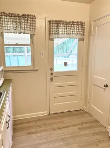 a view of front door