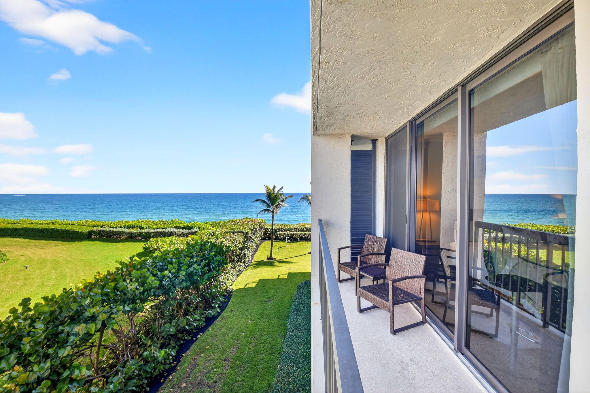 3390 South Ocean Boulevard, Unit 305 Palm Beach, FL 33480 - Photo 2 of 48 View from Balcony