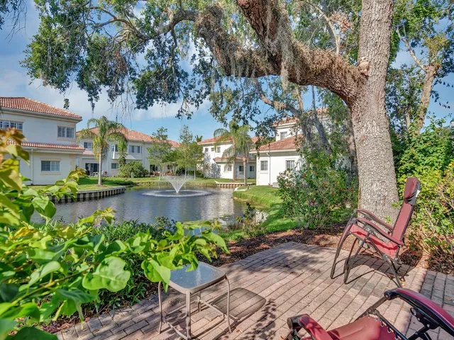 a view of a lake with houses