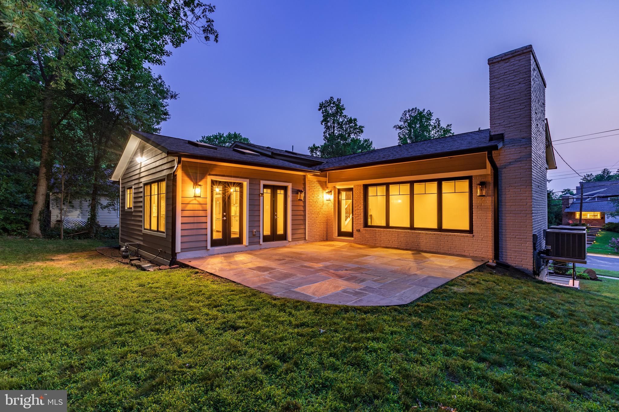 7801 Beech Tree Road Bethesda, MD 20817 - Photo 47 of 52 Rear Exterior-Twilight