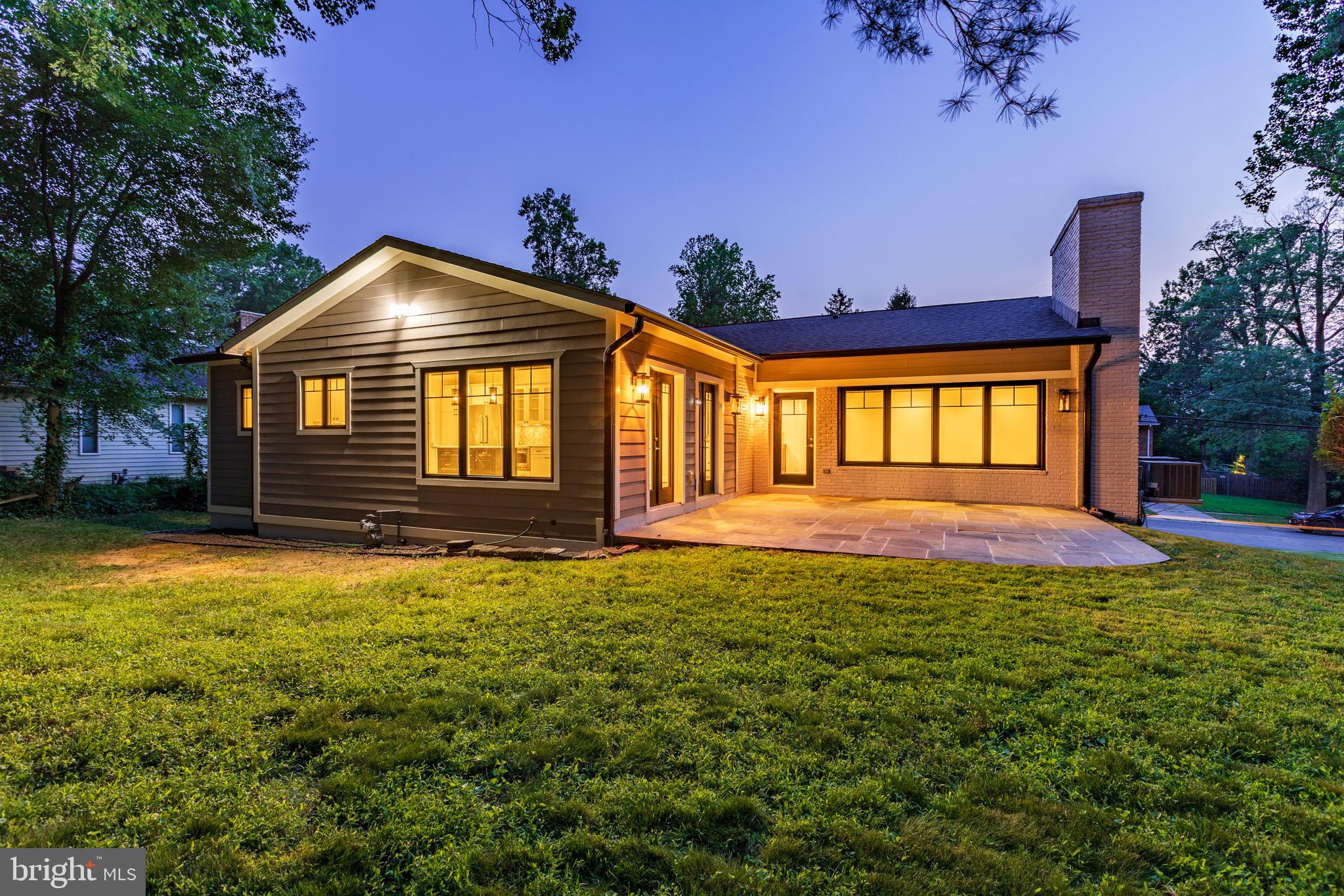 7801 Beech Tree Road Bethesda, MD 20817 - Photo 48 of 52 Rear Exterior-Twilight