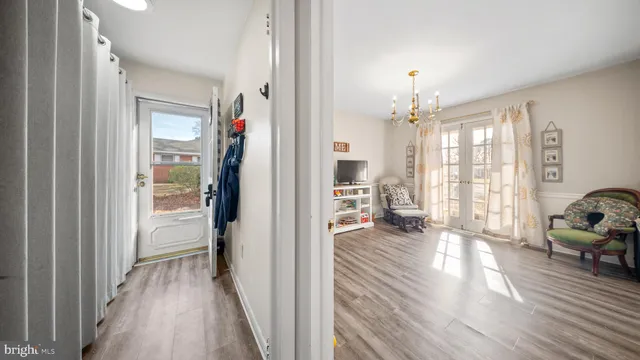 a view of livingroom with furniture and wooden floor