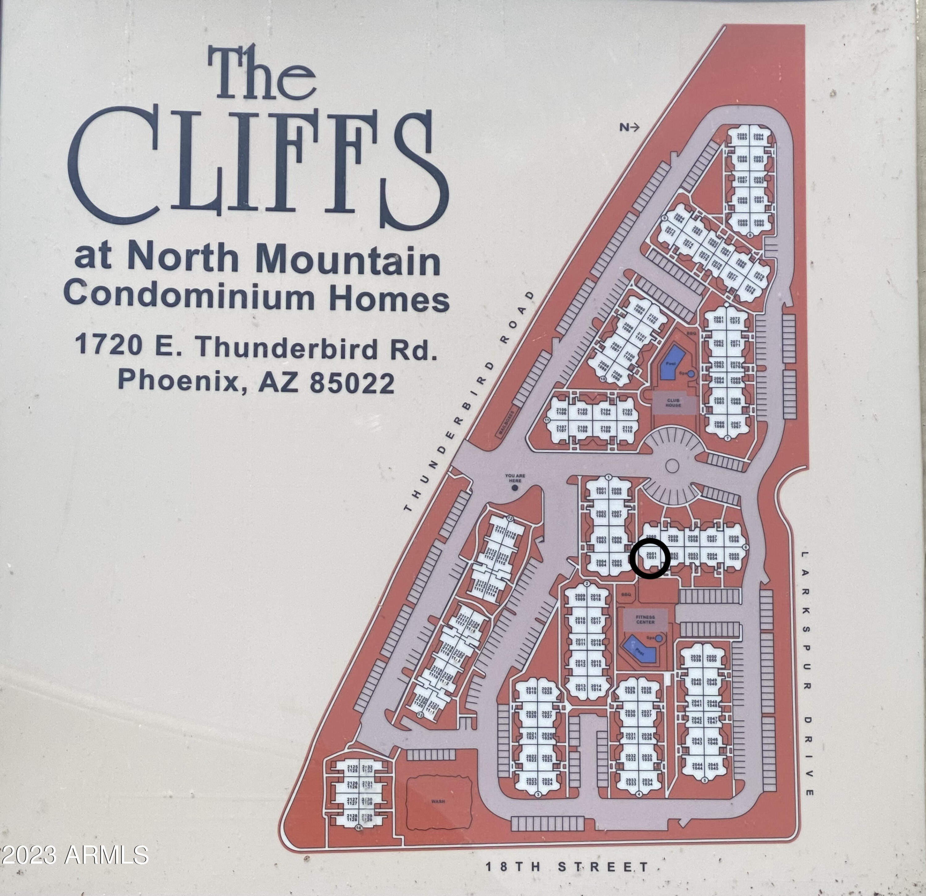 1720 East Thunderbird Road, Unit 2051 Phoenix, AZ 85022 - Photo 15 of 23 Map Of Complex