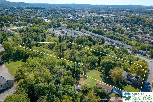 an aerial view of a city
