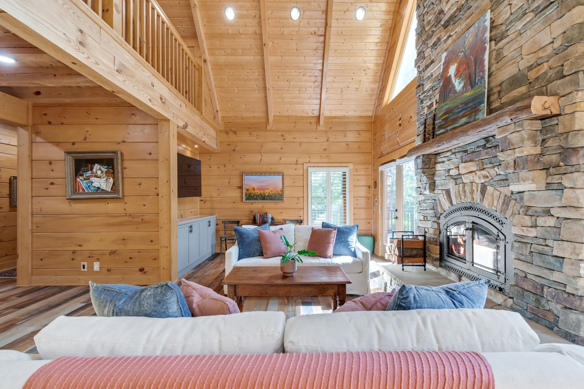 6011 Garrison Springs Road Franklin, TN 37064 - Photo 22 of 99 a living room with furniture a fireplace and a table