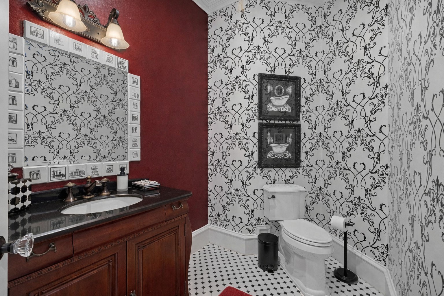 29500 Skymac Ranch Road Hempstead, TX 77445 - Photo 26 of 50 Positioned just off the porte-cochère, this well-placed powder room provides added convenience for guests while maintaining the home’s seamless flow.