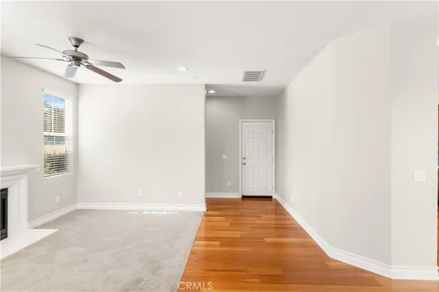 a view of a hallway with closet