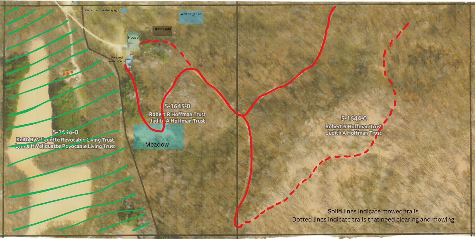 N8083 Amundson Coulee Road Farmington, WI 54636 - Photo 21 of 37 Map with trails etc Amundson Coulee Rd