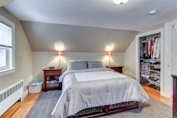 35 Woodland Road Wayland, MA 01778 - Photo 17 of 30 a bed room with a bed and a walk in closet
