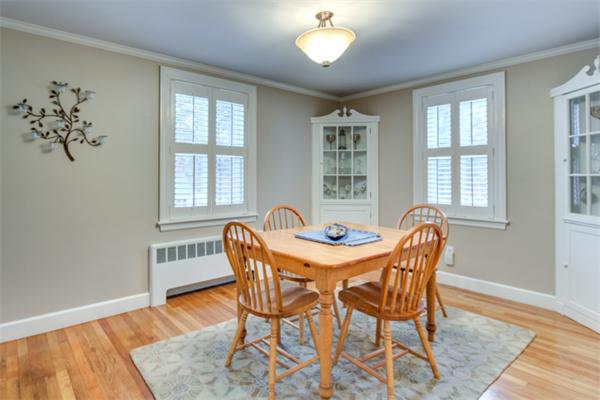 35 Woodland Road Wayland, MA 01778 - Photo 9 of 30 a view of a dining room with furniture and window