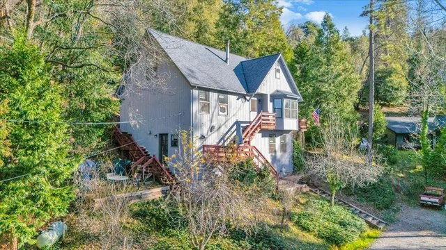 a aerial view of a house