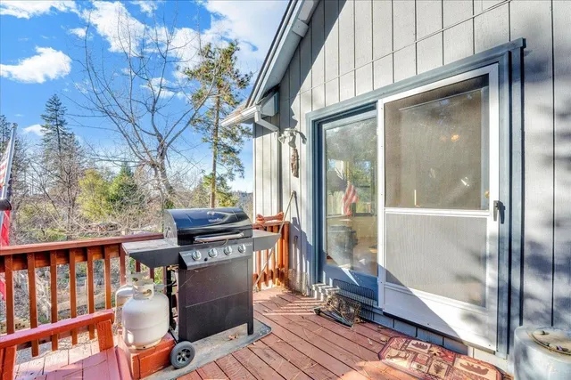 a view of a balcony door