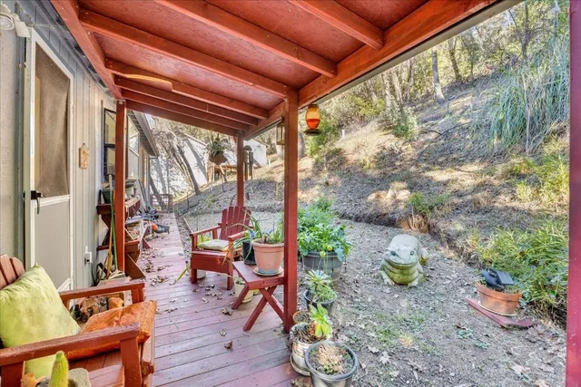 a outdoor living space with furniture