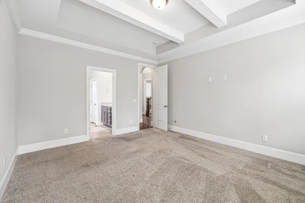 an empty room with an entryway