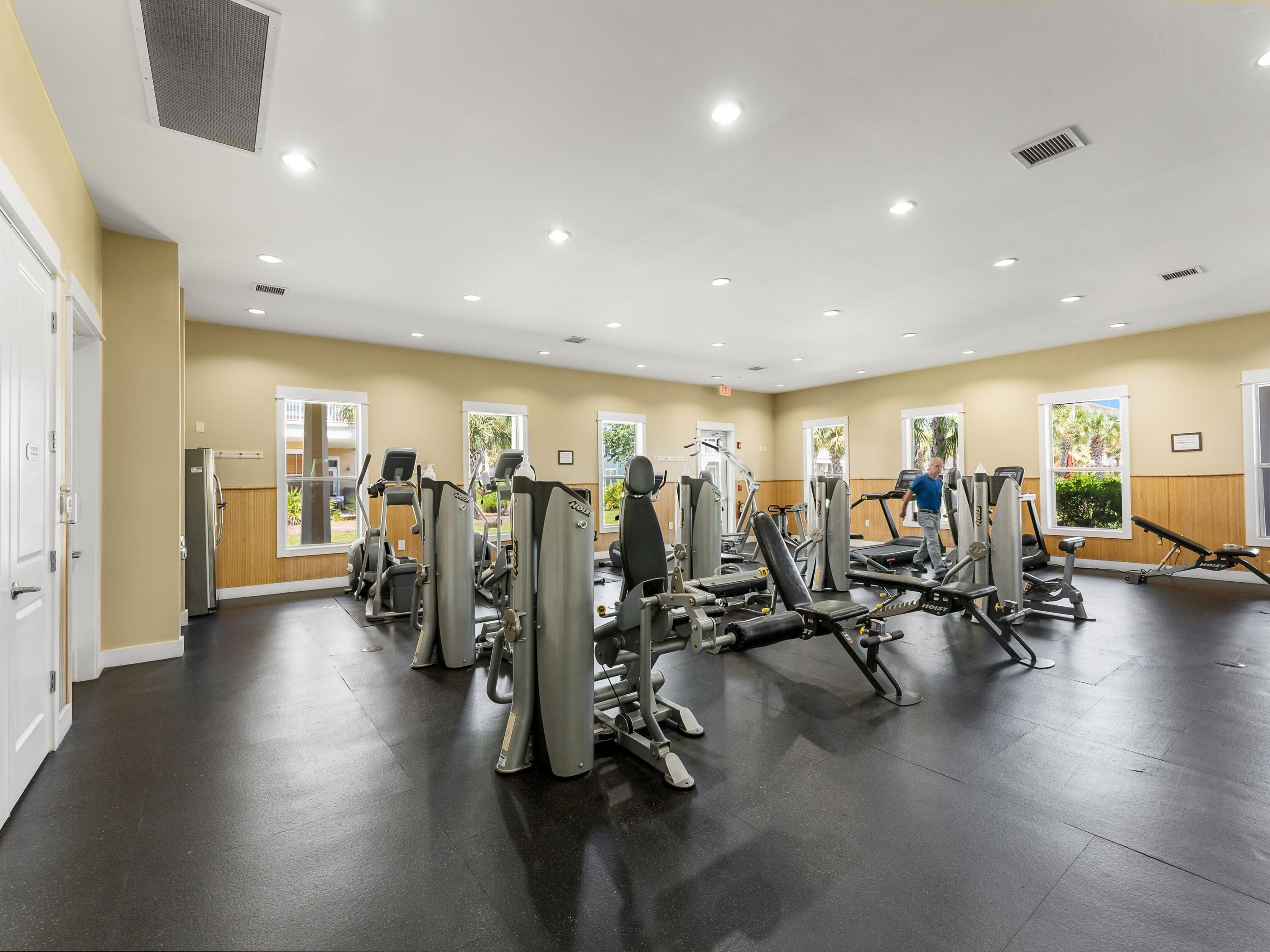 8700 Front Beach Road, Unit 7107 Panama City Beach, FL 32407 - Photo 49 of 54 a view of a room with gym equipment
