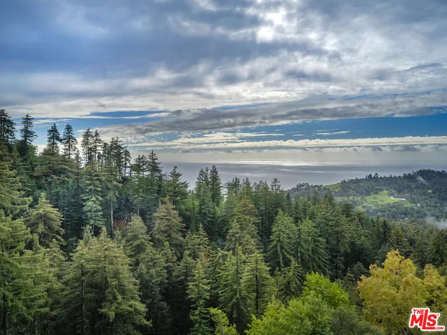 a view of a lake with a city view