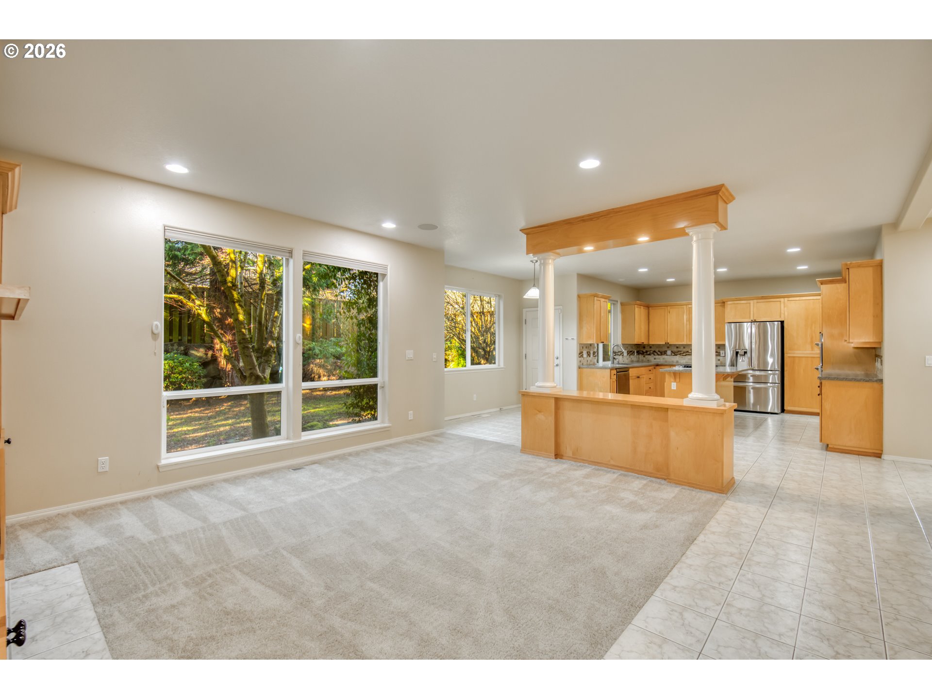 3637 Northwest Lansbrook Terrace Portland, OR 97229 - Photo 15 of 43 a view of kitchen with furniture and large window