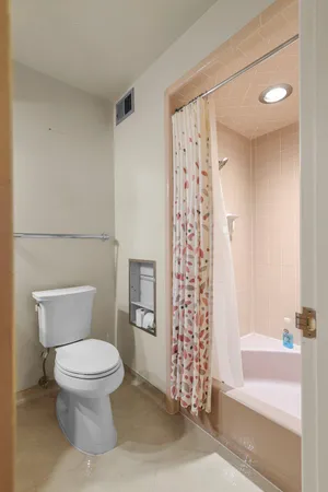a room with an oven