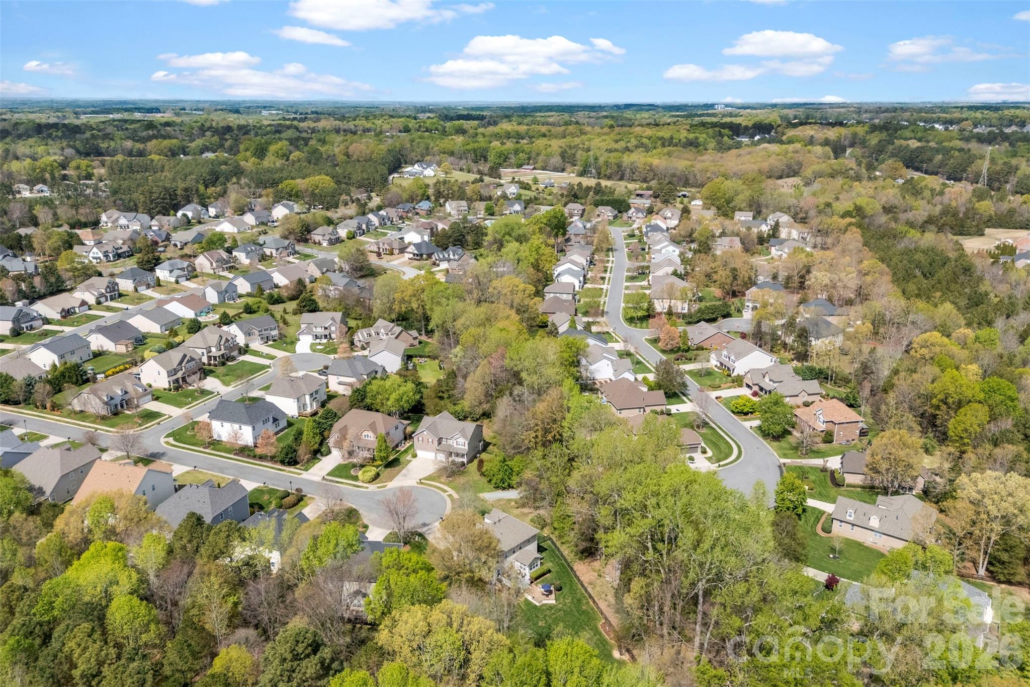 7574 Manakin Place Fort Mill, SC 29707 - Photo 39 of 40 an aerial view of residential houses with outdoor space and trees