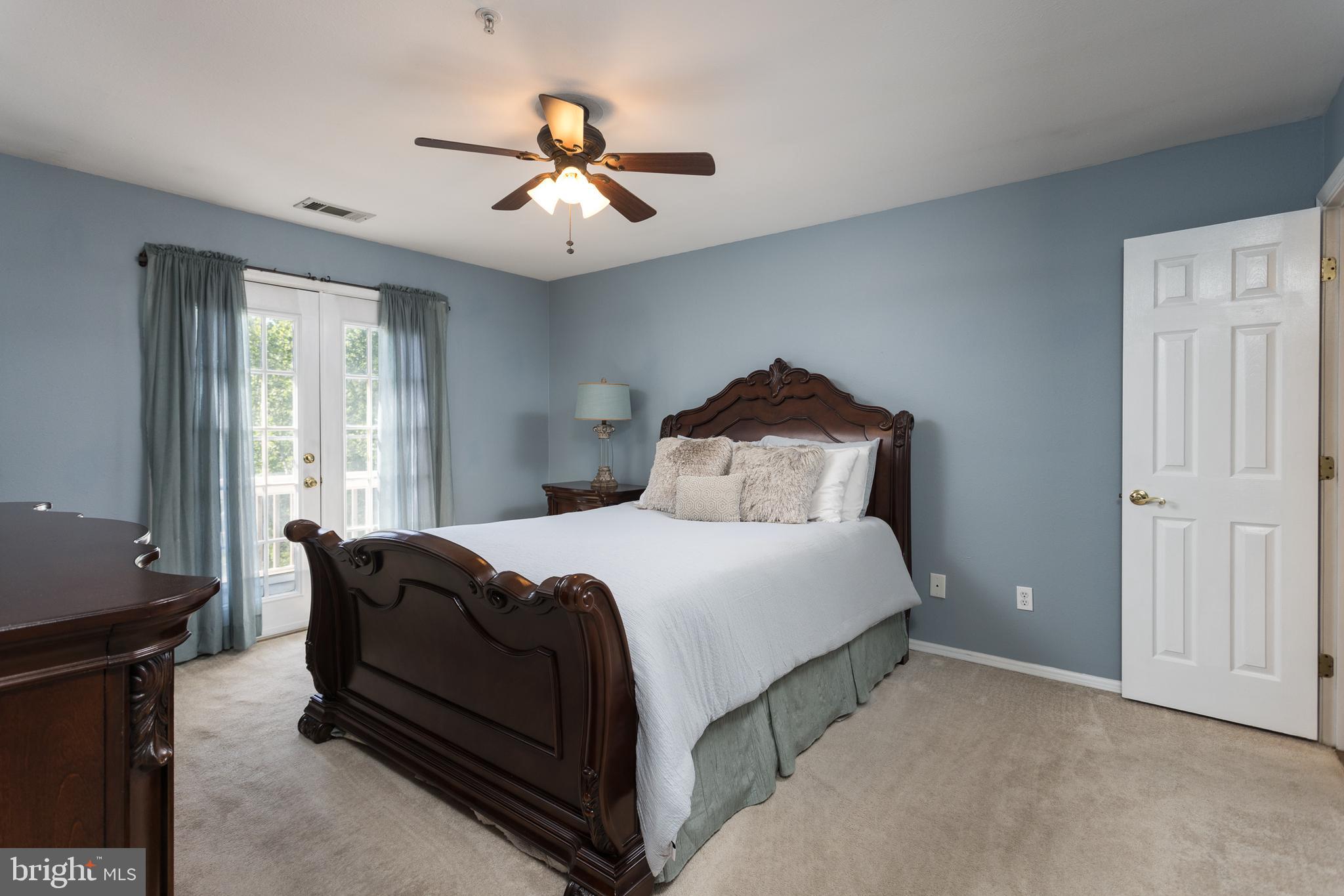 602 Churchill Road, Unit 602P Bel Air, MD 21014 - Photo 16 of 37 Primary Bedroom French Doors To A Lovely Balcony