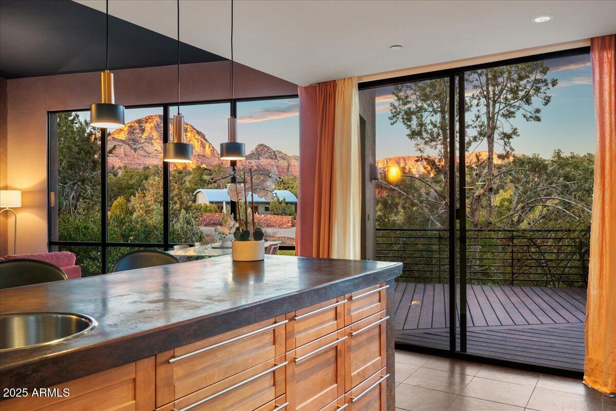 548 El Camino Road Sedona, AZ 86336 - Photo 4 of 65 03-Kitchen Twilight