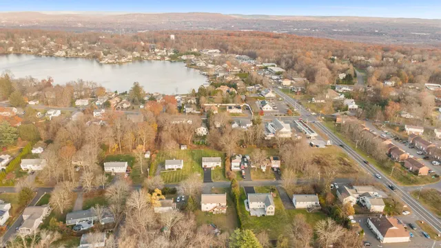 a view of city and mountain