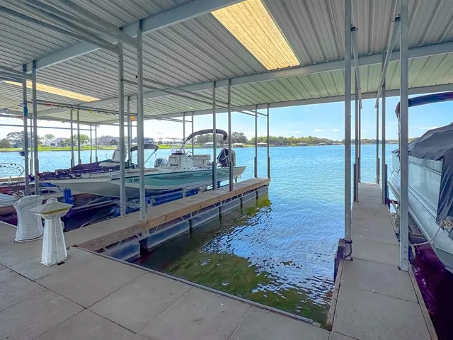 a view of a lake with houses