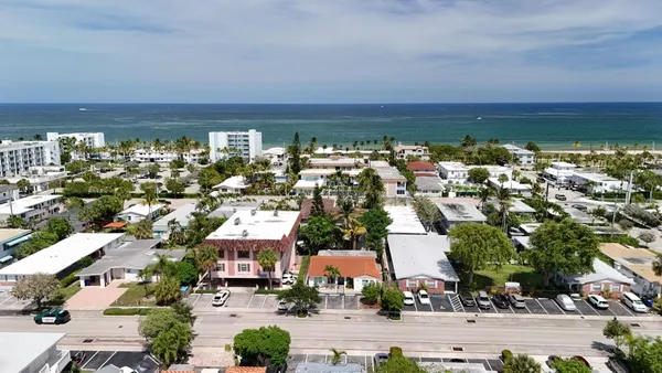 an aerial view of multiple house